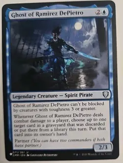 MTG Magic The Gathering Card Ghost of Ramirez DePietroLegendary Creature Blue - Image 1
