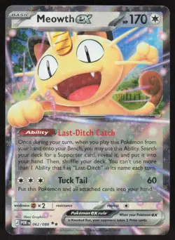 Meowth ex 062/088 Double Rare Perfect Order Pokemon Near Mint - Image 1