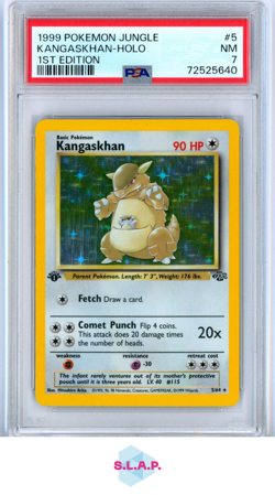 KANGASKHAN-HOLO 1ST EDITION POKEMON JUNGLE 1999 5 PSA 7 - Image 1