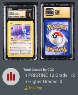 1999 Pokemon Dragonair 18/102 Base Set 🔥CGC Pristine 10🔥 - Image 4