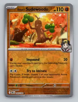 Ethan's Sudowoodo 093/182 Reverse Holo Destined Rivals Pokemon Scarlet & Violet - Image 1