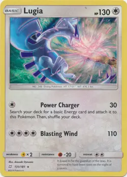 Lightly Played Lugia - 131/181 - Holo Rare Pokemon Team Up - Image 1