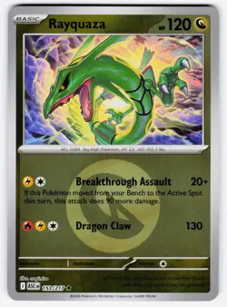 RAYQUAZA (ENERGY SYMBOL PATTERN) 153/217 ASCENDED HEROES POKEMON REVERSE HOLO NM - Image 1