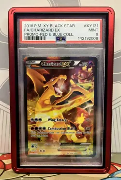 CHARIZARD XY121 PSA 9 RED & BLUE COLLECTION BLACK STAR PROMO POKEMON ENGLISH - Image 1
