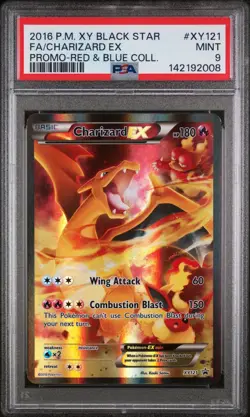 CHARIZARD XY121 PSA 9 RED & BLUE COLLECTION BLACK STAR PROMO POKEMON ENGLISH - Image 2