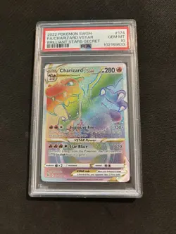 The Pokemon Company Charizard VSTAR 174/172 Brilliant Stars Secret Holo PSA 10 - Image 1