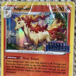 Rapidash SWSH270 Silver Tempest Pokemon Promo Build & Battle Deck Stamped SEALED - Image 1