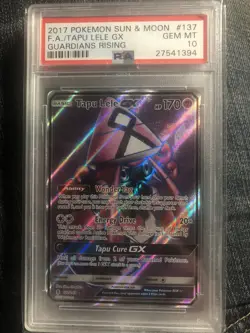 1X Pokemon GUARDIANS RISING TAPU LELE #137/145 FULL ART Holo PSA 10 GEM MINT - Image 2