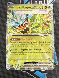 Pokemon Twilight Masquerade Teal Mask Ogerpon EX 025/167 TCG NM - Image 1