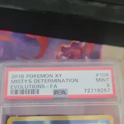 Pokemon Misty's Determination Evolutions 108/108 Full Art Holo PSA 9 2016 - Image 2