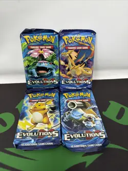 Pokemon TCG XY EVOLUTIONS Sealed Booster Pack Lot Of 4 All Art Set Sealed - Image 1