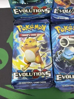 Pokemon TCG XY EVOLUTIONS Sealed Booster Pack Lot Of 4 All Art Set Sealed - Image 4
