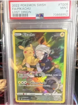Pokemon Pikachu Full Art Ultra Rare Holo Lost Origin TG05/TG30 PSA 9 English ✨💛 - Image 1