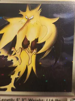 Rocket's Zapdos Holo Rare Gym Challenge Pokemon Lightning Unlimited Holo Swirl - Image 4