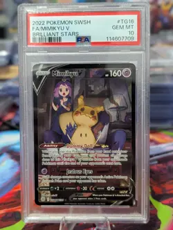Pokemon TCG Brilliant Stars Mimikyu V Ultra Rare TG16/TG30 PSA 10 GEM MT - Image 1