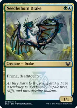 4x Needlethorn Drake - Foil NM-Mint, English Strixhaven: School of Mages MTG Mag - Image 1