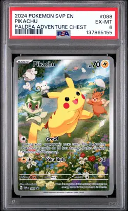 2024 POKEMON SV BLACK STAR PROMO PIKACHU #088 PSA 6 EX #137865155 - Image 1