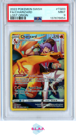 CHARIZARD POKEMON 3 2022 VERLORENER URSPRUNG MINT ENGLISCH PSA 9 - Image 1
