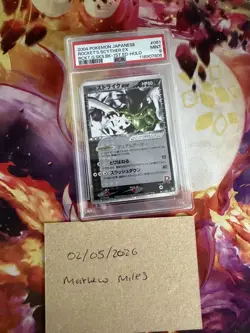 2004 POKEMON JPN ROCKET GANG STRIKES BACK #061 ROCKET'S SCYTHER EX-HOLO PSA 9 - Image 1