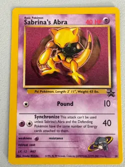 Pokemon TCG - Sabrina's Abra Black Star Promo Nr. 10 Limited Edition - Image 1