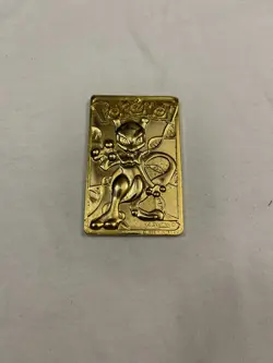 READ /PICS 1999 Pokemon MewTwo Burger King 23K Gold Plated Promo Limited Edition - Image 1