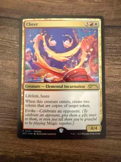 Magic The Gathering: Cheer 0001 Happy Holidays 2025 WPN Promo Card - FOIL - MINT - Image 2