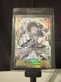 One Piece CCG Monkey.D.Luffy Character Holo Card OP10-111 2000 Power - Image 1