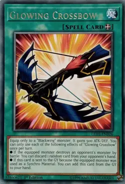 LED3-EN026 GLOWING CROSSBOW RARE 1ST EDITION YuGiOh CARD - Image 1