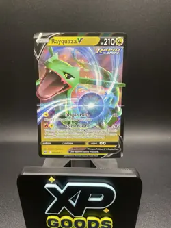 Rayquaza V 100/159 Crown Zenith Ultra Rare Holo Pokemon Card NM 1010#288 - Image 1