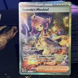 Acerola's Mischief Trainer Card Pokemon TCG Holo Supporter 183/132 Near Mint - Image 1