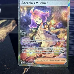 Acerola's Mischief Trainer Card Pokemon TCG Holo Supporter 183/132 Near Mint - Image 4