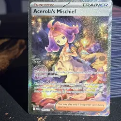 Acerola's Mischief Trainer Card Pokemon TCG Holo Supporter 183/132 Near Mint - Image 5