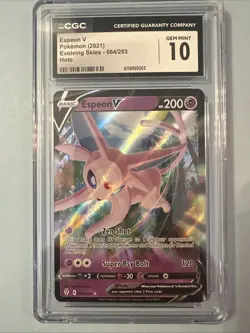 Pokemon Evolving Skies Holo Card Espeon v 064/203SWSH07 2021 - Image 1