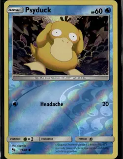 Psyduck Common Hidden Fates 11/68 Water Reverse Holo Pokemon Card - Image 1