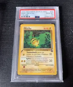 2000 Pokemon PSA 10 Pikachu World Italian Pikachu Card 27 - Image 1