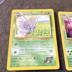 Pokemon TCG Sabrina's Venomoth Erika's Victreebel Nintendo 2 Cards English - Image 2
