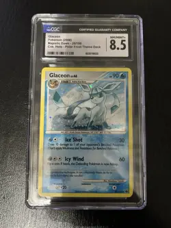 CGC 8.5 Glaceon Majestic Dawn 20/100 Cosmos Holo Polar Frost Pokemon Card - Image 1