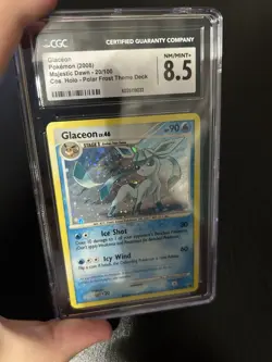 CGC 8.5 Glaceon Majestic Dawn 20/100 Cosmos Holo Polar Frost Pokemon Card - Image 2