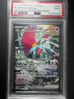 Roaring Moon EX 251/182 Special Illustration Rare Pokemon PSA 9 - Image 1