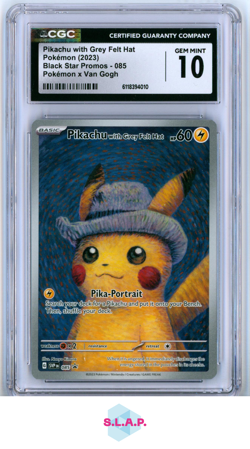 PIKACHU WITH GREY FELT HAT X VAN GOGH POKEMON 85 2023 SVP - ENGLISH CGC 10 - Image 1
