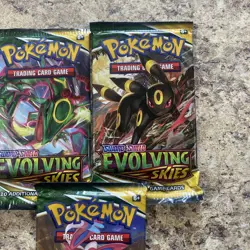 Pokemon TCG Sword & Shield Evolving Skies Booster Pack Sealed Lot Of 3 Random - Image 3