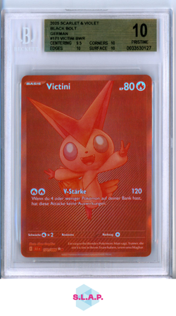 VICTINI BWR 2025 POKEMON TCG S&V BLACK BOLT GERMAN 171 BGS 10 PRISTINE POP1 - Image 1