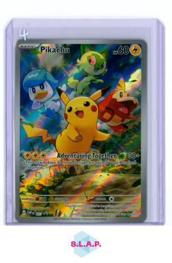 PIKACHU POKEMON SVP 027 2023 SCARLET & VIOLET BLACK STAR PROMO HOLO ENGLISH - Image 1