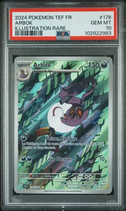 Carte Pokemon Arbok 176/162 PSA 10 Forces Temporelles Ecarlate Violet - Image 1