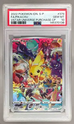 2022 Pokemon VSTAR Universe Promo Indonesian 379 Pikachu PSA 10 145370136 - Image 1