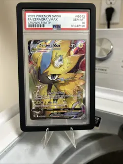 2023 POKEMON SWORD & SHIELD CROWN ZENITH #GG42 FULL ART/ZERAORA VMAX PSA 9 - Image 1