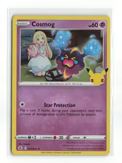 COSMOG 013/025 CELEBRATIONS HOLO RARE POKEMON TCG NM-LP - Image 1