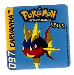 POKEMON Advanced Panini 2003 STAKS #097 Carvanha Embossed Evolution Cards - Image 1