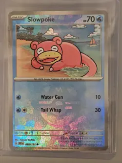 Slowpoke Pokemon Prismatic Evolutions 018/131 Master Ball Pattern - Image 1