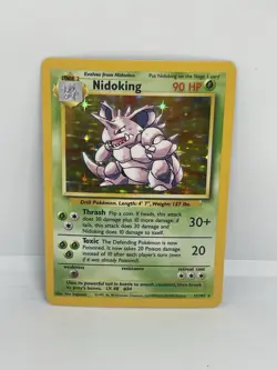 Pokemon Base Set Nidoking 11/102 1999 Print Unlimited Holo Near Mint Rare - Image 1